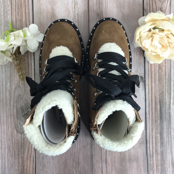Steve Madden Brown Suede Lace-Up Hiker Booties 6M - Picture 4 of 8